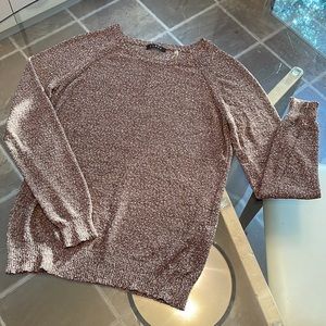 Cyrus, M light poly/rayon sheer summer sweater,long sleeves, great layer